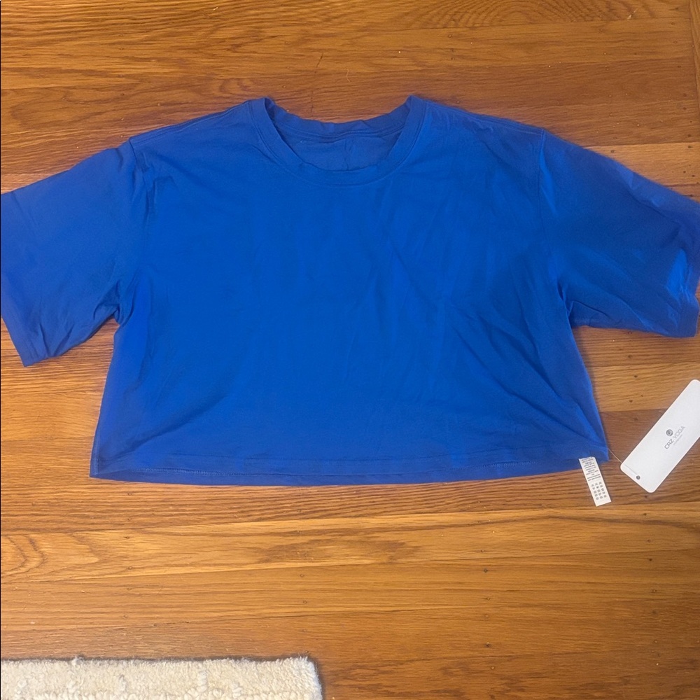 CRZ YOGA Vibrant Blue Crop Top